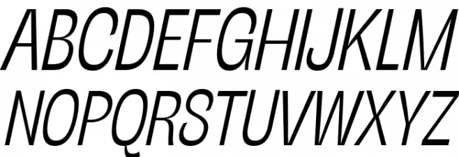 Stinger Slim Trial Light Italic Schriftart Groß