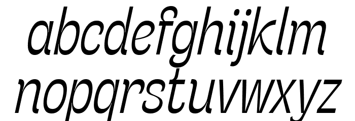 Stinger Slim Trial Light Italic Font LOWERCASE