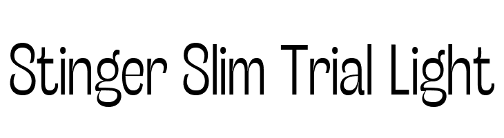 Stinger Slim Trial Light  les polices de caractères gratuit tlcharger
