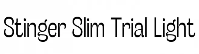 Stinger Slim Trial Light  免费字体下载