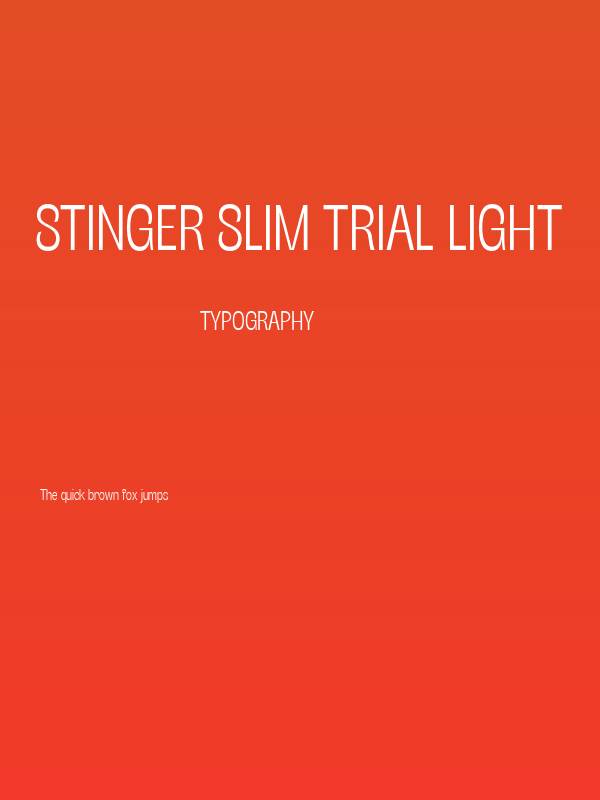 Stinger Slim Trial Light Poster