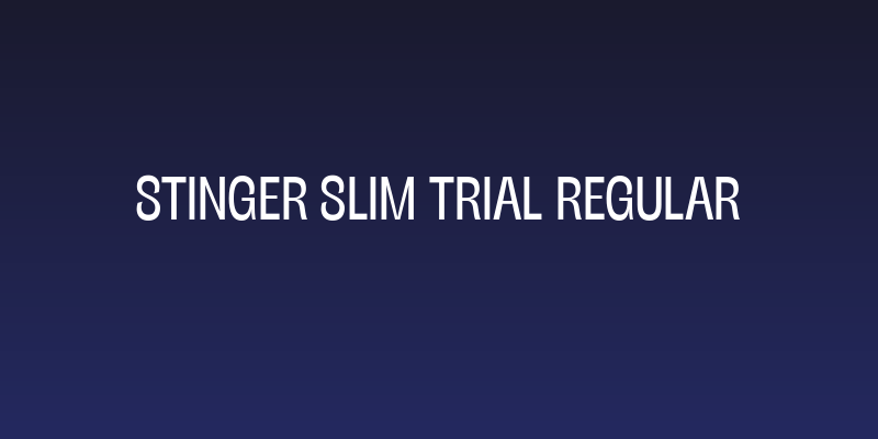 Stinger Slim Trial Regular Social Header