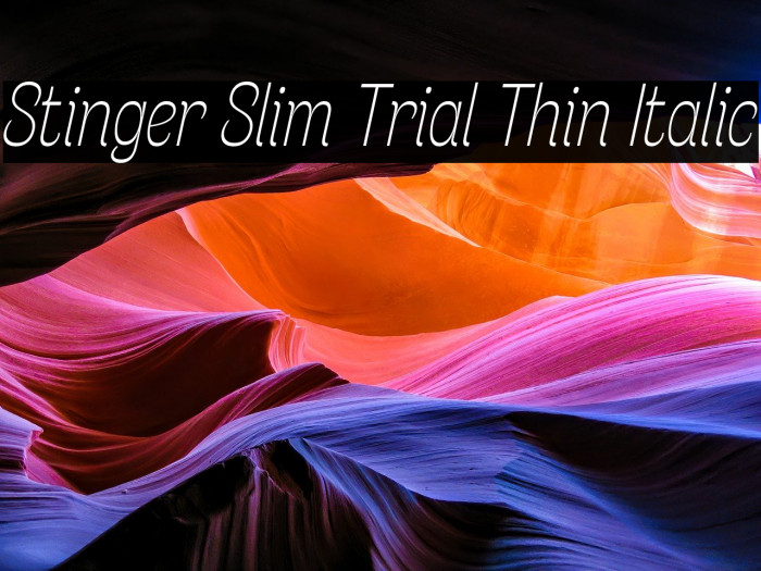 Stinger Slim Trial Thin Italic Example 3