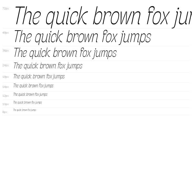 Stinger Slim Trial Thin Italic Waterfall