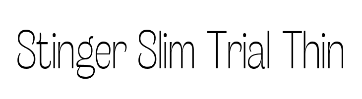Stinger Slim Trial Thin  baixar fontes gratis