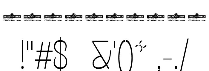 Stinger Slim Trial Thin Font OTHER CHARS