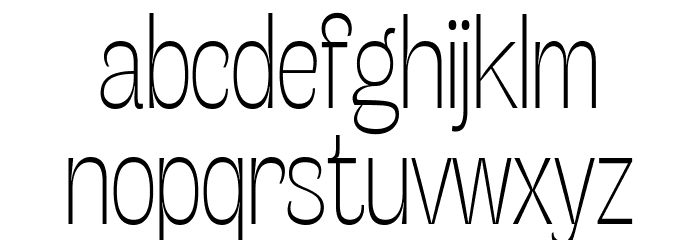 Stinger Slim Trial Thin Font LOWERCASE