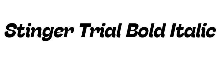 Stinger Trial Bold Italic  font caratteri gratis