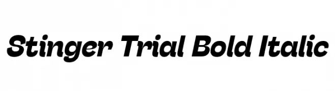 Stinger Trial Bold Italic  Descarca Fonturi Gratis