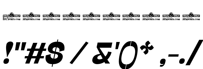 Stinger Trial Bold Italic Font OTHER CHARS