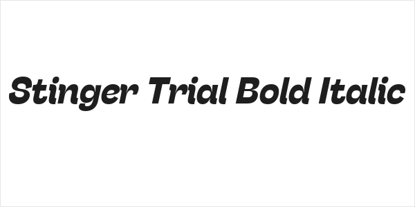 Stinger Trial Bold Italic Logo