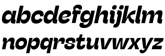 Stinger Trial Bold Italic Font LOWERCASE