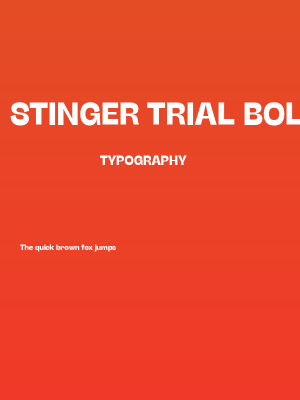 Stinger Trial Bold Poster
