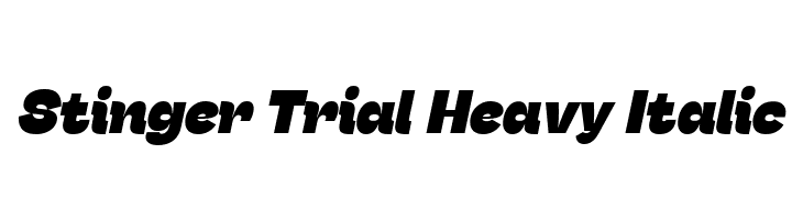 Stinger Trial Heavy Italic  नि: शुल्क फ़ॉन्ट्स डाउनलोड