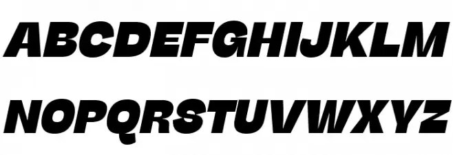 Stinger Trial Heavy Italic 字体 大写