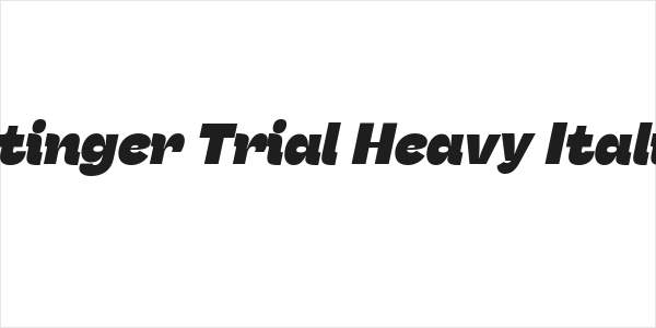 Stinger Trial Heavy Italic Logo
