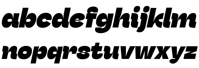 Stinger Trial Heavy Italic Font LOWERCASE