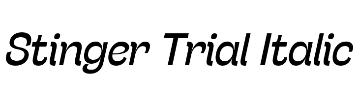 Stinger Trial Italic  font caratteri gratis