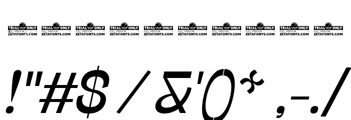 Stinger Trial Italic Font OTHER CHARS