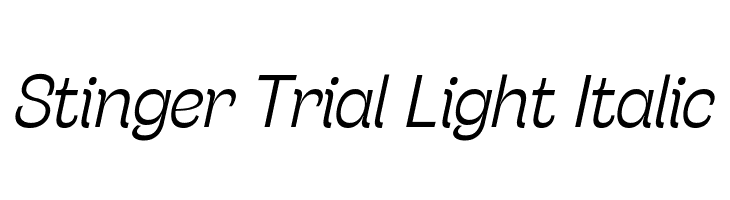 Stinger Trial Light Italic  les polices de caractères gratuit tlcharger