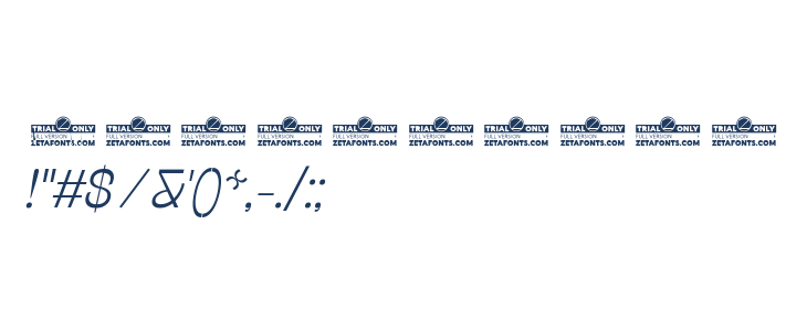 Stinger Trial Light Italic Other Characters