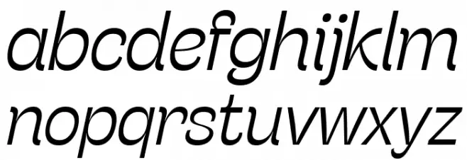 Stinger Trial Light Italic Schriftart Kleinbuchstaben