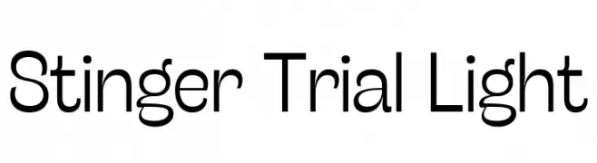 Stinger Trial Light  Скачать бесплатные шрифты