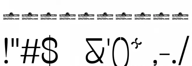 Stinger Trial Light Font OTHER CHARS