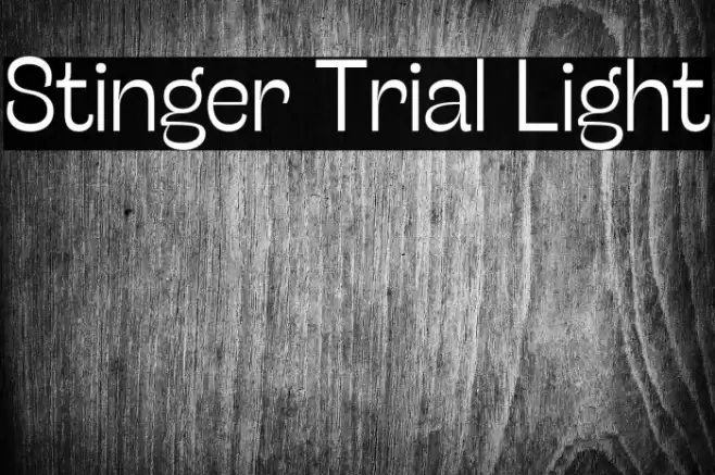 Stinger Trial Light Font examples