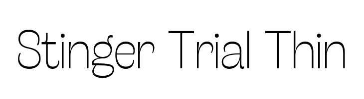 Stinger Trial Thin  免费字体下载