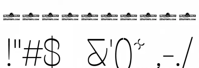 Stinger Trial Thin Font OTHER CHARS