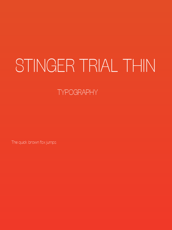 Stinger Trial Thin Poster