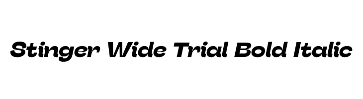 Stinger Wide Trial Bold Italic  Frei Schriftart Herunterladen