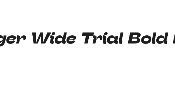Stinger Wide Trial Bold Italic Logo