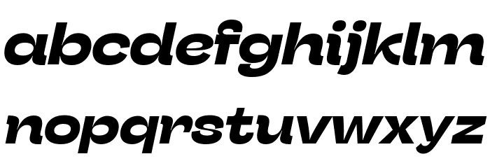 Stinger Wide Trial Bold Italic Font LOWERCASE