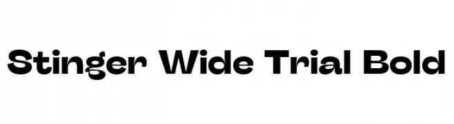 Stinger Wide Trial Bold  Free Fonts Download