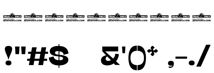 Stinger Wide Trial Bold Font OTHER CHARS
