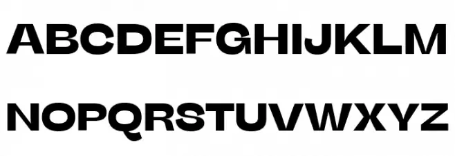 Stinger Wide Trial Bold Schriftart Groß