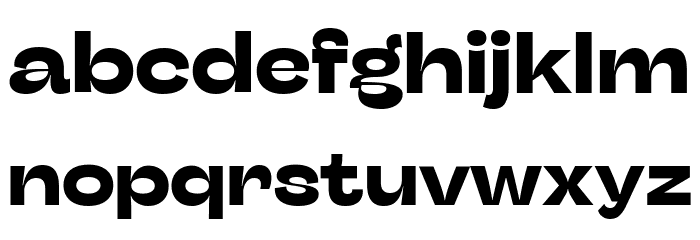 Stinger Wide Trial Bold Font LOWERCASE