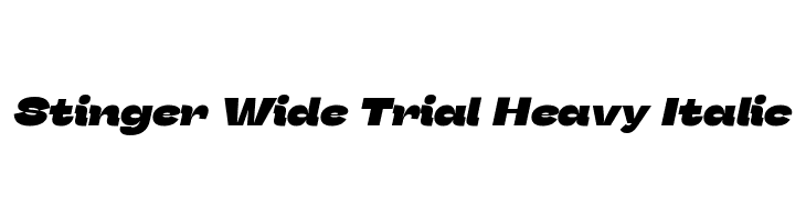 Stinger Wide Trial Heavy Italic  免费字体下载