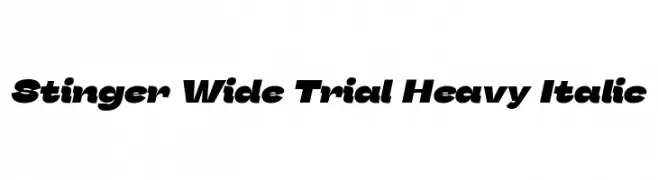 Stinger Wide Trial Heavy Italic  免费字体下载