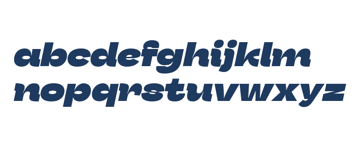 Stinger Wide Trial Heavy Italic Lowercase