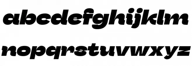 Stinger Wide Trial Heavy Italic 字体 小写