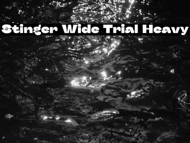 Stinger Wide Trial Heavy Font examples