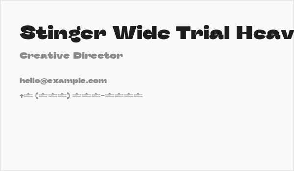 Stinger Wide Trial Heavy Business Card