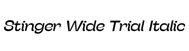 Stinger Wide Trial Italic  免费字体下载