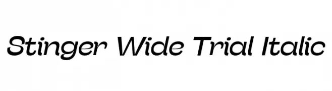 Stinger Wide Trial Italic  免费字体下载