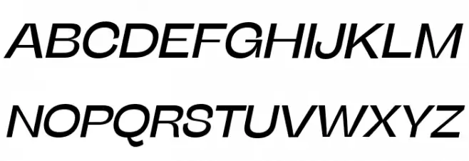 Stinger Wide Trial Italic Schriftart Groß