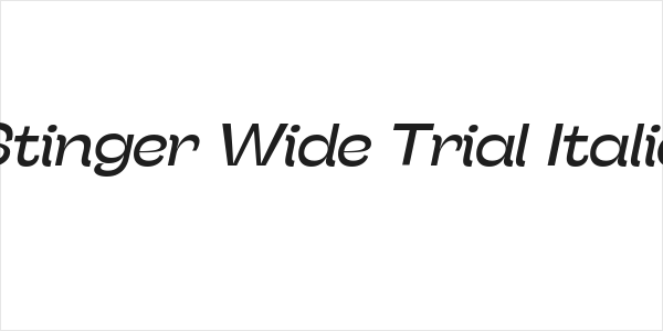 Stinger Wide Trial Italic Logo