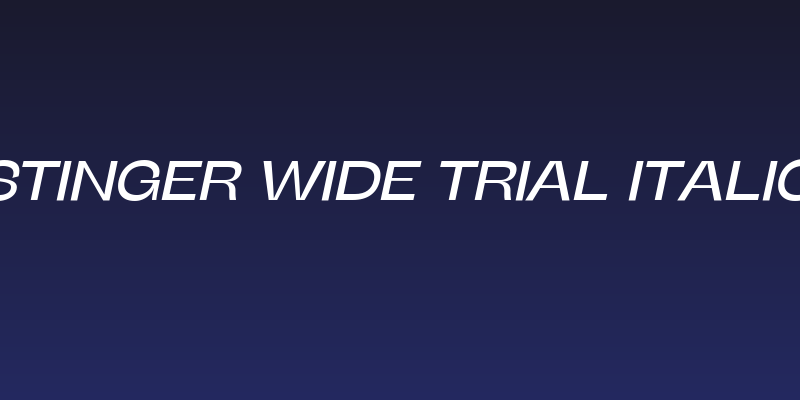 Stinger Wide Trial Italic Social Header